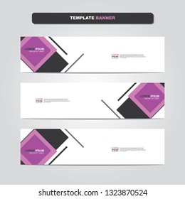 Vector abstract web banner design template. Collection of web banner template. Abstract geometric web design banner template isolated on grey background. Header - landing page Web Design Elements 