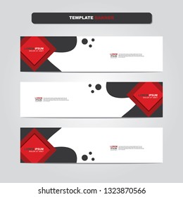 Vector abstract web banner design template. Collection of web banner template. Abstract geometric web design banner template isolated on grey background. Header - landing page Web Design Elements 