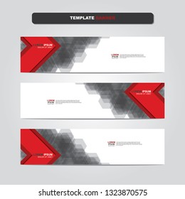 Vector abstract web banner design template. Collection of web banner template. Abstract geometric web design banner template isolated on grey background. Header - landing page Web Design Elements 