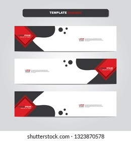 Vector abstract web banner design template. Collection of web banner template. Abstract geometric web design banner template isolated on grey background. Header - landing page Web Design Elements 