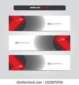 Vector abstract web banner design template. Collection of web banner template. Abstract geometric web design banner template isolated on grey background. Header - landing page Web Design Elements 