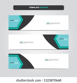 Vector abstract web banner design template. Collection of web banner template. Abstract geometric web design banner template isolated on grey background. Header - landing page Web Design Elements 