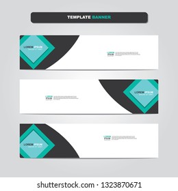 Vector abstract web banner design template. Collection of web banner template. Abstract geometric web design banner template isolated on grey background. Header - landing page Web Design Elements 