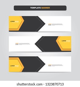 Vector abstract web banner design template. Collection of web banner template. Abstract geometric web design banner template isolated on grey background. Header - landing page Web Design Elements 