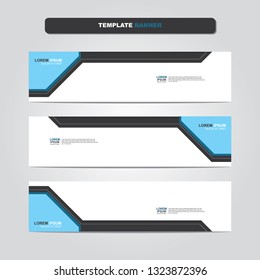 Vector abstract web banner design template. Collection of web banner template. Abstract geometric web design banner template isolated on grey background. Header - landing page Web Design Elements 