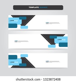 Vector abstract web banner design template. Collection of web banner template. Abstract geometric web design banner template isolated on grey background. Header - landing page Web Design Elements 