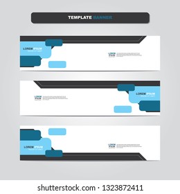 Vector abstract web banner design template. Collection of web banner template. Abstract geometric web design banner template isolated on grey background. Header - landing page Web Design Elements 