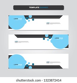 Vector abstract web banner design template. Collection of web banner template. Abstract geometric web design banner template isolated on grey background. Header - landing page Web Design Elements 