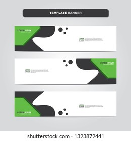 Vector abstract web banner design template. Collection of web banner template. Abstract geometric web design banner template isolated on grey background. Header - landing page Web Design Elements 