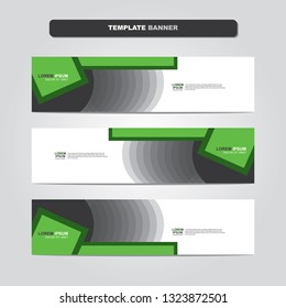 Vector abstract web banner design template. Collection of web banner template. Abstract geometric web design banner template isolated on grey background. Header - landing page Web Design Elements 