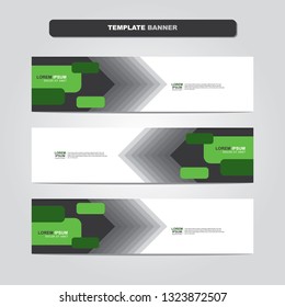 Vector abstract web banner design template. Collection of web banner template. Abstract geometric web design banner template isolated on grey background. Header - landing page Web Design Elements 