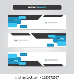 Vector abstract web banner design template. Collection of web banner template. Abstract geometric web design banner template isolated on grey background. Header - landing page Web Design Elements 