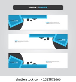 Vector abstract web banner design template. Collection of web banner template. Abstract geometric web design banner template isolated on grey background. Header - landing page Web Design Elements 