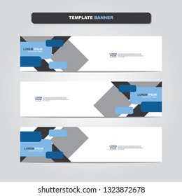 Vector abstract web banner design template. Collection of web banner template. Abstract geometric web design banner template isolated on grey background. Header - landing page Web Design Elements 