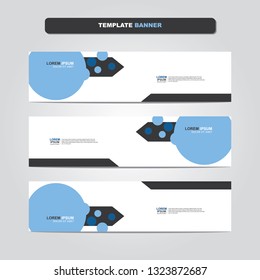 Vector abstract web banner design template. Collection of web banner template. Abstract geometric web design banner template isolated on grey background. Header - landing page Web Design Elements 
