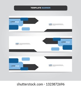Vector abstract web banner design template. Collection of web banner template. Abstract geometric web design banner template isolated on grey background. Header - landing page Web Design Elements 