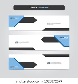 Vector abstract web banner design template. Collection of web banner template. Abstract geometric web design banner template isolated on grey background. Header - landing page Web Design Elements 