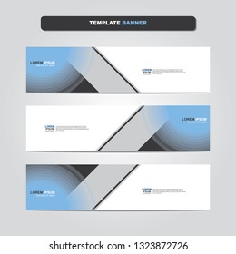 Vector abstract web banner design template. Collection of web banner template. Abstract geometric web design banner template isolated on grey background. Header - landing page Web Design Elements 