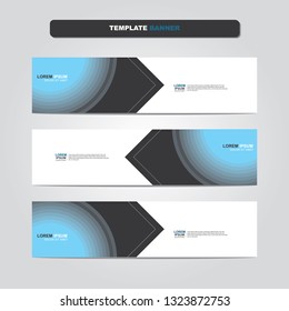 Vector abstract web banner design template. Collection of web banner template. Abstract geometric web design banner template isolated on grey background. Header - landing page Web Design Elements 