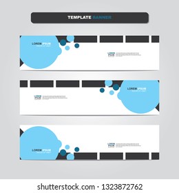 Vector abstract web banner design template. Collection of web banner template. Abstract geometric web design banner template isolated on grey background. Header - landing page Web Design Elements 