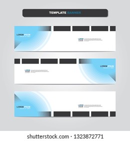 Vector abstract web banner design template. Collection of web banner template. Abstract geometric web design banner template isolated on grey background. Header - landing page Web Design Elements 