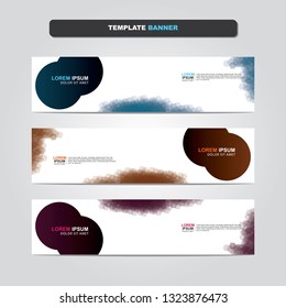 Vector abstract web banner design template. Collection of web banner template. Abstract geometric web design banner template isolated on grey background. Header - landing page Web Design Elements 