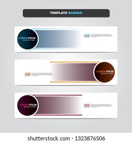 Vector abstract web banner design template. Collection of web banner template. Abstract geometric web design banner template isolated on grey background. Header - landing page Web Design Elements 