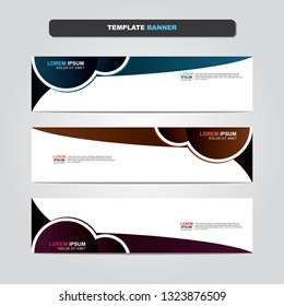 Vector abstract web banner design template. Collection of web banner template. Abstract geometric web design banner template isolated on grey background. Header - landing page Web Design Elements 