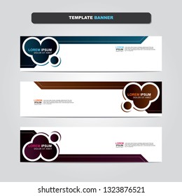 Vector abstract web banner design template. Collection of web banner template. Abstract geometric web design banner template isolated on grey background. Header - landing page Web Design Elements 