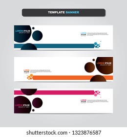 Vector abstract web banner design template. Collection of web banner template. Abstract geometric web design banner template isolated on grey background. Header - landing page Web Design Elements 