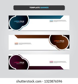 Vector abstract web banner design template. Collection of web banner template. Abstract geometric web design banner template isolated on grey background. Header - landing page Web Design Elements 