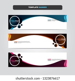 Vector abstract web banner design template. Collection of web banner template. Abstract geometric web design banner template isolated on grey background. Header - landing page Web Design Elements 