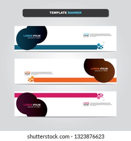 Vector abstract web banner design template. Collection of web banner template. Abstract geometric web design banner template isolated on grey background. Header - landing page Web Design Elements 