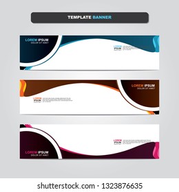 Vector abstract web banner design template. Collection of web banner template. Abstract geometric web design banner template isolated on grey background. Header - landing page Web Design Elements 