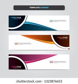 Vector abstract web banner design template. Collection of web banner template. Abstract geometric web design banner template isolated on grey background. Header - landing page Web Design Elements 