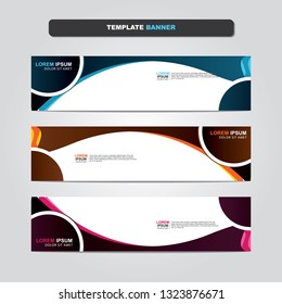 Vector abstract web banner design template. Collection of web banner template. Abstract geometric web design banner template isolated on grey background. Header - landing page Web Design Elements 