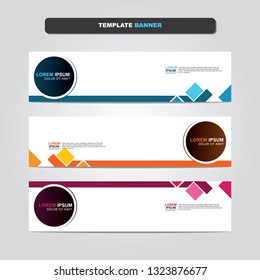 Vector abstract web banner design template. Collection of web banner template. Abstract geometric web design banner template isolated on grey background. Header - landing page Web Design Elements 