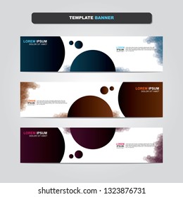 Vector abstract web banner design template. Collection of web banner template. Abstract geometric web design banner template isolated on grey background. Header - landing page Web Design Elements 