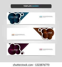 Vector abstract web banner design template. Collection of web banner template. Abstract geometric web design banner template isolated on grey background. Header - landing page Web Design Elements 