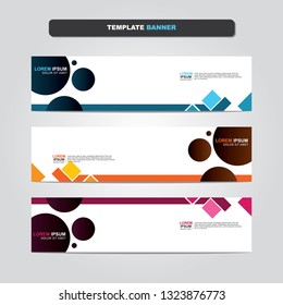 Vector abstract web banner design template. Collection of web banner template. Abstract geometric web design banner template isolated on grey background. Header - landing page Web Design Elements 