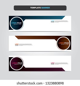 Vector abstract web banner design template. Collection of web banner template. Abstract geometric web design banner template isolated on grey background. Header - landing page Web Design Elements 