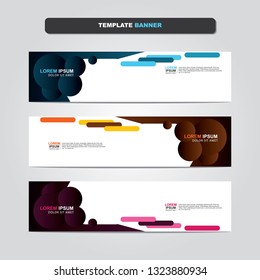 Vector abstract web banner design template. Collection of web banner template. Abstract geometric web design banner template isolated on grey background. Header - landing page Web Design Elements 