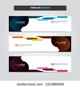 Vector abstract web banner design template. Collection of web banner template. Abstract geometric web design banner template isolated on grey background. Header - landing page Web Design Elements 