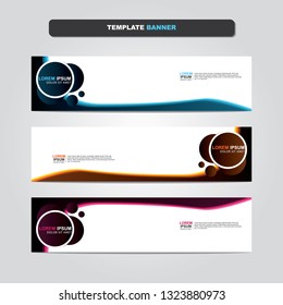 Vector abstract web banner design template. Collection of web banner template. Abstract geometric web design banner template isolated on grey background. Header - landing page Web Design Elements 