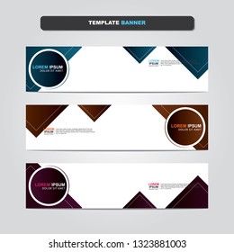 Vector abstract web banner design template. Collection of web banner template. Abstract geometric web design banner template isolated on grey background. Header - landing page Web Design Elements 