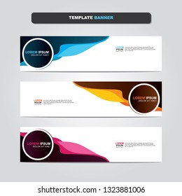 Vector abstract web banner design template. Collection of web banner template. Abstract geometric web design banner template isolated on grey background. Header - landing page Web Design Elements 