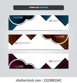 Vector abstract web banner design template. Collection of web banner template. Abstract geometric web design banner template isolated on grey background. Header - landing page Web Design Elements 