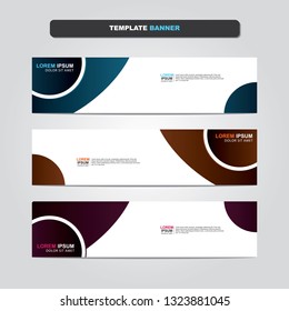 Vector abstract web banner design template. Collection of web banner template. Abstract geometric web design banner template isolated on grey background. Header - landing page Web Design Elements 