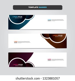 Vector abstract web banner design template. Collection of web banner template. Abstract geometric web design banner template isolated on grey background. Header - landing page Web Design Elements 