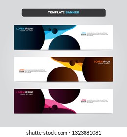 Vector abstract web banner design template. Collection of web banner template. Abstract geometric web design banner template isolated on grey background. Header - landing page Web Design Elements 